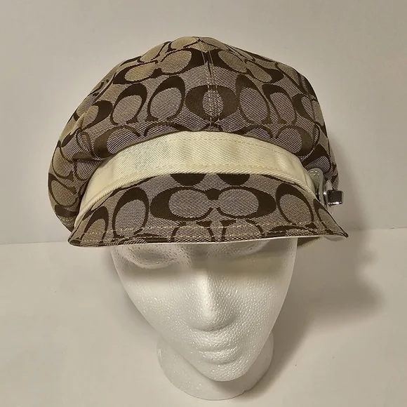 Coach Tan Baker Boy Monogram “C”  Hat Women’s - Picture 3 of 12